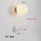 Lumibubs Astronaut Moon Wall Lamp, 3D Printed Space Light for Kids Bedroom - 25CM-Pull Switch / Cool White(5500-7000K)
