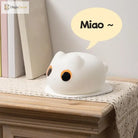 Lumibubs Big Eyes Cat Silicone Night Light, 34Hr Battery Tap Control USB-C Rechargeable Lamp - Table Lamp