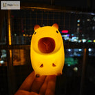 Lumibubs Chubby Capybara Night Light, Cute Silicone Bedside Lamp for Kids & Adults - Night Light