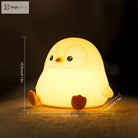 Lumibubs Chubby Penguin Night Light, Touch Control Rechargeable Silicone Baby Lamp - Penguin Baby - Night Light