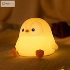Lumibubs Chubby Penguin Night Light, Touch Control Rechargeable Silicone Baby Lamp - Penguin Baby - Night Light