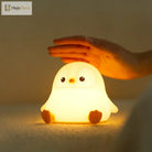 Lumibubs Chubby Penguin Night Light, Touch Control Rechargeable Silicone Baby Lamp - Penguin Baby - Night Light