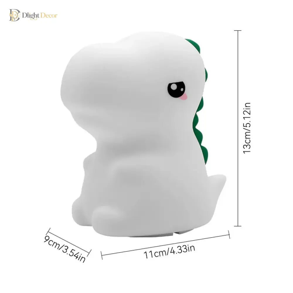 Lumibubs Chubby T-Rex Night Light, Rechargeable Timer Silicone Dinosaur Lamp for Kids - Night Light