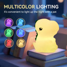 Lumibubs Chubby T-Rex Night Light, Rechargeable Timer Silicone Dinosaur Lamp for Kids - Colorful Light - Night Light