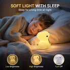 Lumibubs Chubby T-Rex Night Light, Rechargeable Timer Silicone Dinosaur Lamp for Kids - Warm light - Night Light