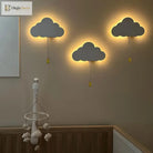 Lumibubs Cloud Wall Lamp, Wooden Glowing Night Light for Kids Bedroom & Nursery - Cloud / Warm White - wall Lamp