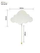 Lumibubs Cloud Wall Lamp, Wooden Glowing Night Light for Kids Bedroom & Nursery - Cloud / Warm White - wall Lamp