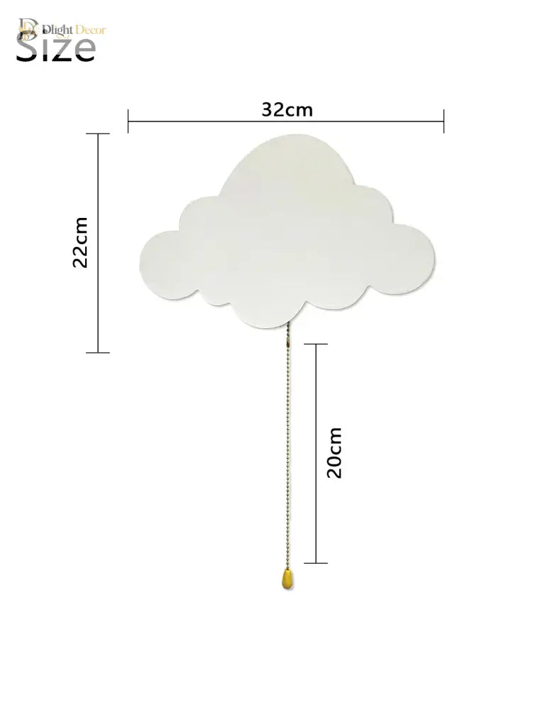Lumibubs Cloud Wall Lamp, Wooden Glowing Night Light for Kids Bedroom & Nursery - Cloud / Warm White - wall Lamp
