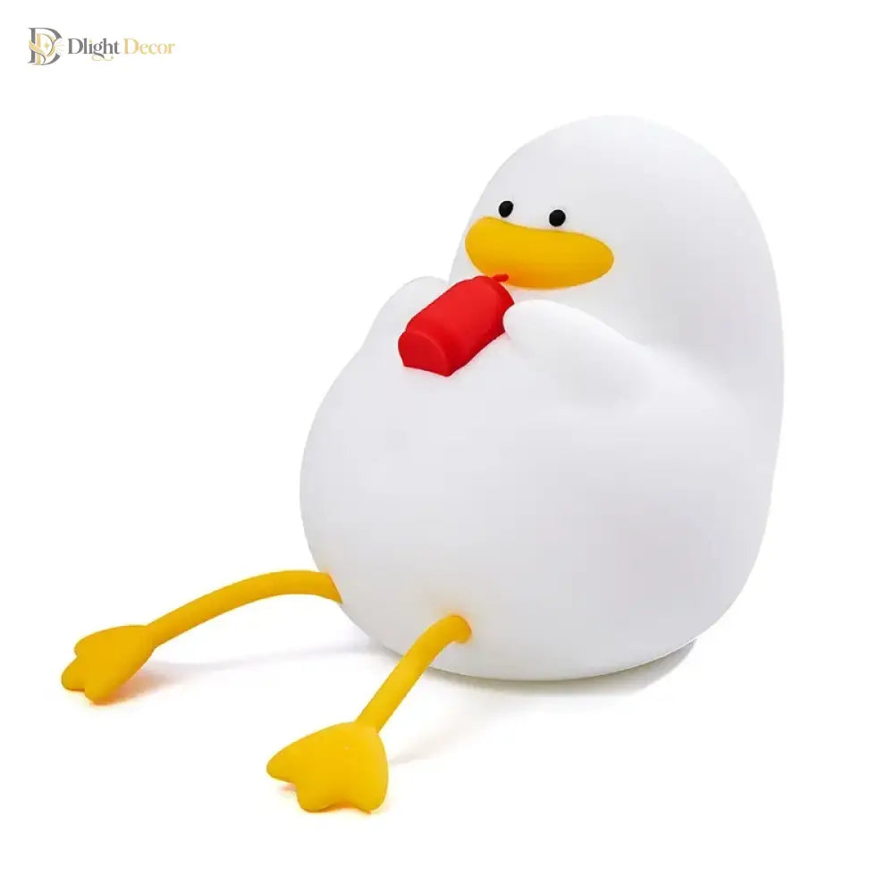 Lumibubs Cowboy Duck Night Light, Cute Silicone USB Rechargeable Bedside Lamp for Kids - Night Light