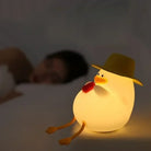 Lumibubs Cowboy Duck Night Light, Cute Silicone USB Rechargeable Bedside Lamp for Kids - Night Light