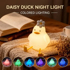 Lumibubs Daisy Duck Night Light, Touch Control USB Rechargeable Silicone Lamp for Kids - Colorful Light - Table Lamp