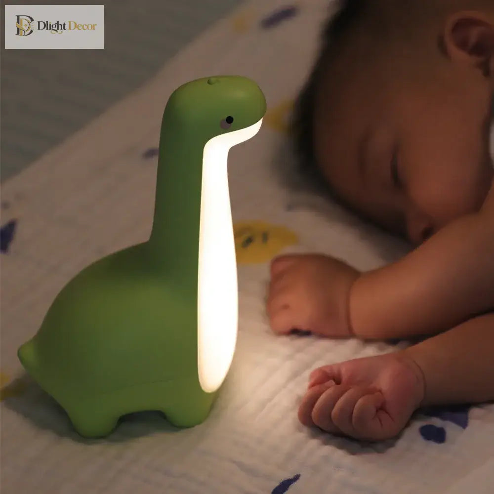 Lumibubs Dinosaur Night Light, USB Rechargeable Dino Lamp with Timer for Kids - Night Light
