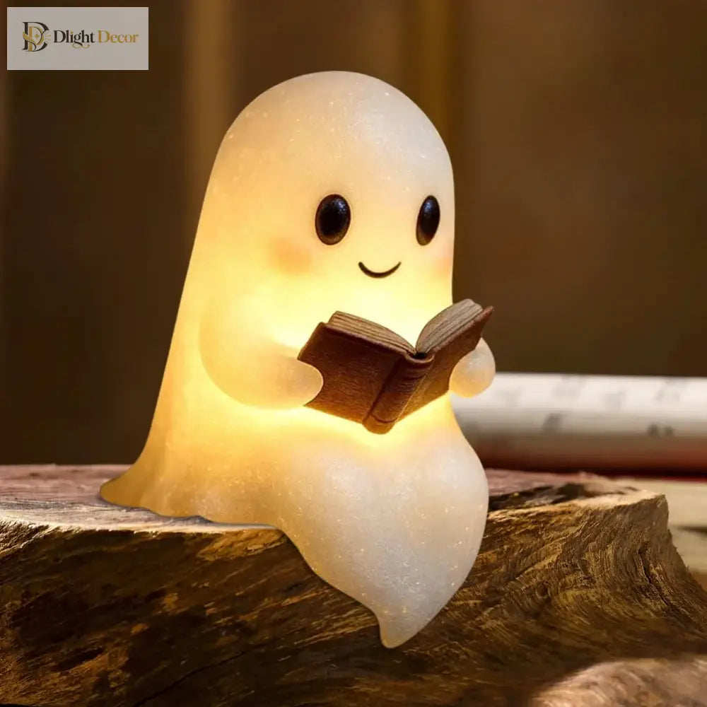 Lumibubs Ghost Reading Night Light, Cute Halloween LED Desk Lamp for Book Lovers - Night Light