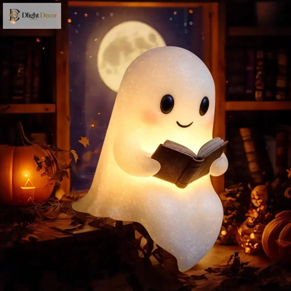 Lumibubs Ghost Reading Night Light, Cute Halloween LED Desk Lamp for Book Lovers - Night Light