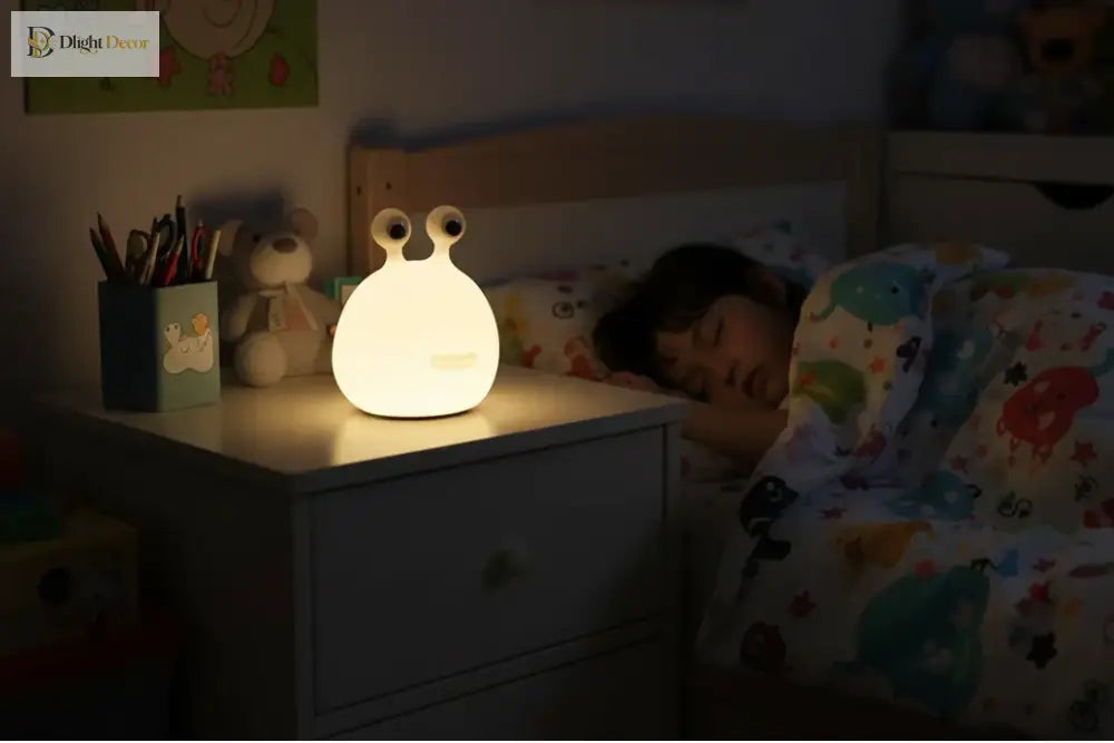 Lumibubs Googly Eyes Slug Night Light, Dimmable Rechargeable Silicone Bedside Lamp for Kids - Slugs - Night Light