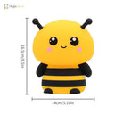 Lumibubs Happy Bee Night Light, Touch Dimmable Rechargeable Silicone Bedside Lamp for Kids - Night Light