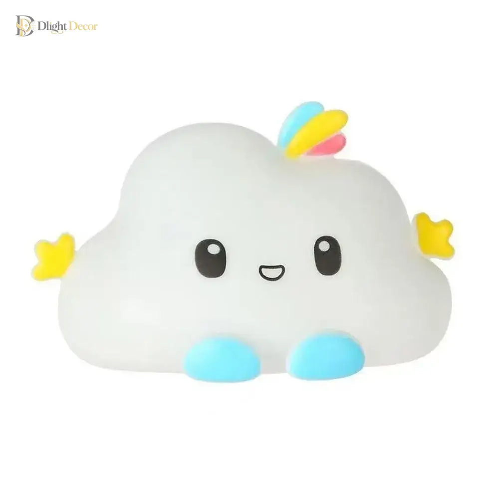 Lumibubs Happy Cloud Night Light, Cute Smiling Cartoon Bedside Lamp for Kids & Babies - Cloud - Night Light