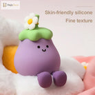 Lumibubs Happy Eggplant Night Light, 7 Colour Touch Dimmable Rechargeable Silicone Kids Lamp - Night Light