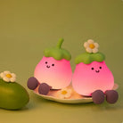 Lumibubs Happy Eggplant Night Light, 7 Colour Touch Dimmable Rechargeable Silicone Kids Lamp - Night Light