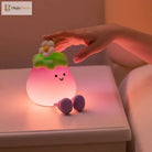 Lumibubs Happy Eggplant Night Light, 7 Colour Touch Dimmable Rechargeable Silicone Kids Lamp - Night Light