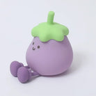 Lumibubs Happy Eggplant Night Light, 7 Colour Touch Dimmable Rechargeable Silicone Kids Lamp - A / Warm White - Night