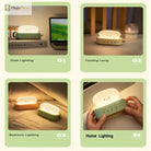 Lumibubs Happy Toast Night Light, Cute Rechargeable Bedside Lamp for Kids & Adults - Night Light