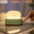 Lumibubs Happy Toast Night Light, Cute Rechargeable Bedside Lamp for Kids & Adults - Night Light