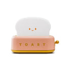 Lumibubs Happy Toast Night Light, Cute Rechargeable Bedside Lamp for Kids & Adults - Pink - Night Light