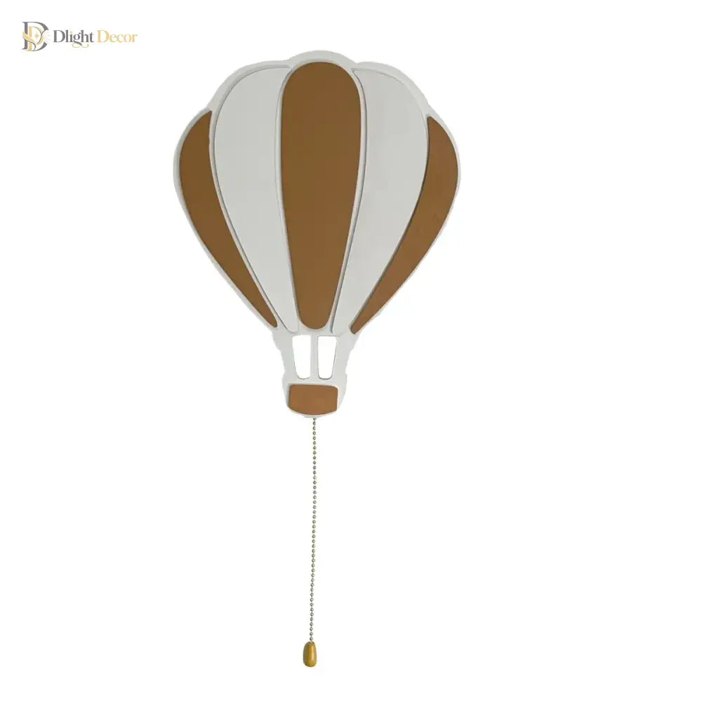 Lumibubs Hot Air Balloon Wall Lamp, Wooden Night Light for Kids Bedroom & Nursery - WHITE / 01 - wall Lamp