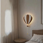 Lumibubs Hot Air Balloon Wall Lamp, Wooden Night Light for Kids Bedroom & Nursery - WHITE / 01 - wall Lamp