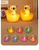 Lumibubs Koala Tree Hollow Night Light, Pat Control Dimmable USB Rechargeable Silicone Lamp - Koala / 16cm - Night Light