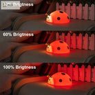 Lumibubs Ladybug Night Light, 8 Colour Touch Control Rechargeable Silicone Kids Lamp - Dimmable - Table Lamp