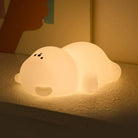 Lumibubs Lazy Bear Silicone Night Light, Touch Tap Rechargeable Atmosphere Lamp for Kids - Lying flat bear - Night Light