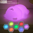 Lumibubs Lazy Bear Silicone Night Light, Touch Tap Rechargeable Atmosphere Lamp for Kids - Lying flat bear - Night Light