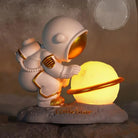 Lumibubs Little Star Astronaut Planet Lamp, Premium Resin LED Night Light for Kids & Home Decor - Golden - Night Light