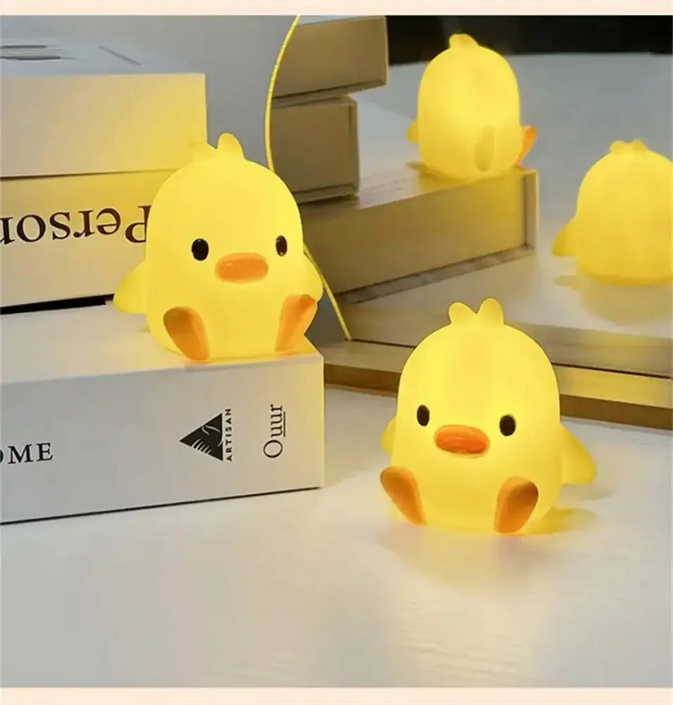 Lumibubs Little Yellow Duck Night Light, Cute Silicone Glow Lamp for Kids & Babies - Night Light