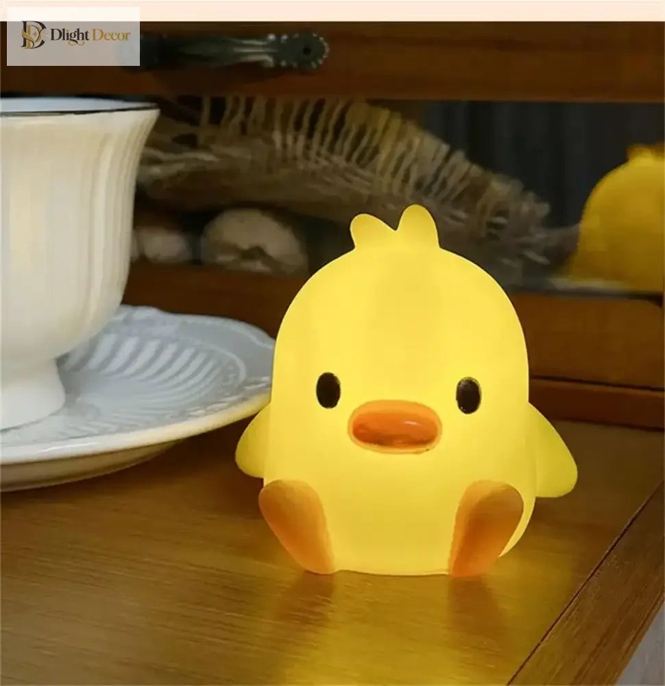 Lumibubs Little Yellow Duck Night Light, Cute Silicone Glow Lamp for Kids & Babies - Night Light