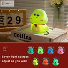 Lumibubs Lucky Spirit Night Light, Cute Silicone Glow Lamp in White & Green - Night Light