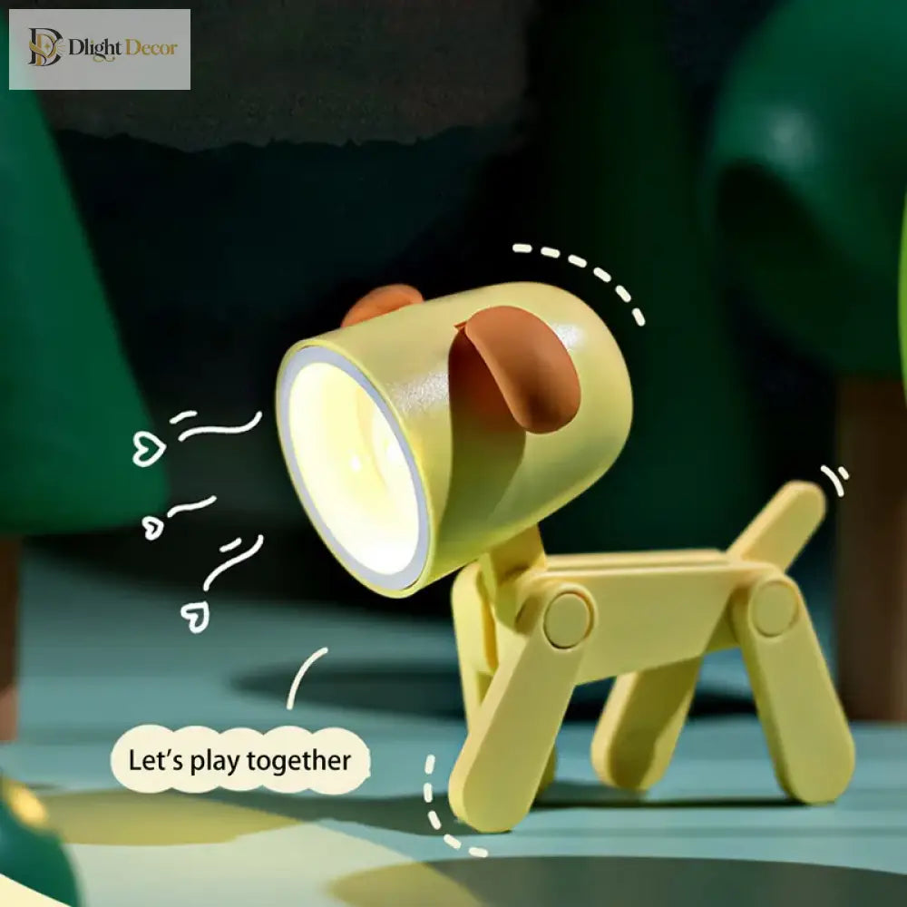 Lumibubs Mini Folding Animal Desk Lamp, Cute Dog & Deer LED Night Light for Kids - Night Light