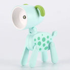 Lumibubs Mini Folding Animal Desk Lamp, Cute Dog & Deer LED Night Light for Kids - B Green dog - Night Light