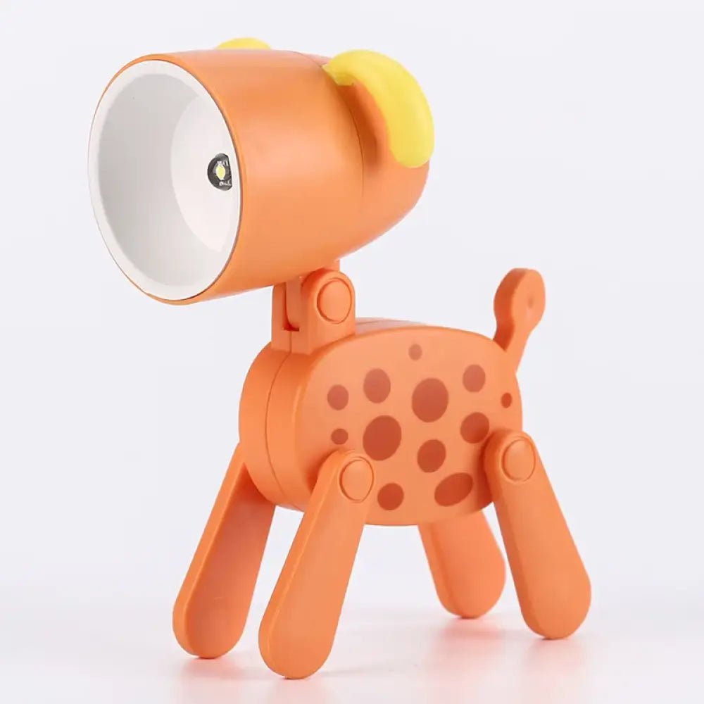 Lumibubs Mini Folding Animal Desk Lamp, Cute Dog & Deer LED Night Light for Kids - B Orange dog - Night Light