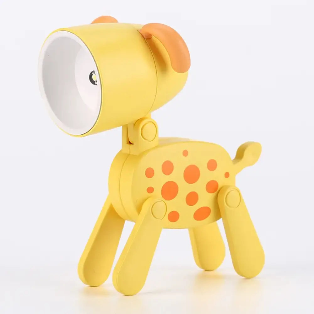 Lumibubs Mini Folding Animal Desk Lamp, Cute Dog & Deer LED Night Light for Kids - B Yellow dog - Night Light