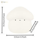 Lumibubs Mushroom Night Light, Touch Dimmable USB Rechargeable Silicone Bedside Lamp - 1pc - Table Lamp