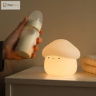 Lumibubs Mushroom Night Light, Touch Dimmable USB Rechargeable Silicone Bedside Lamp - 1pc - Table Lamp