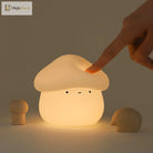 Lumibubs Mushroom Night Light, Touch Dimmable USB Rechargeable Silicone Bedside Lamp - 1pc - Table Lamp