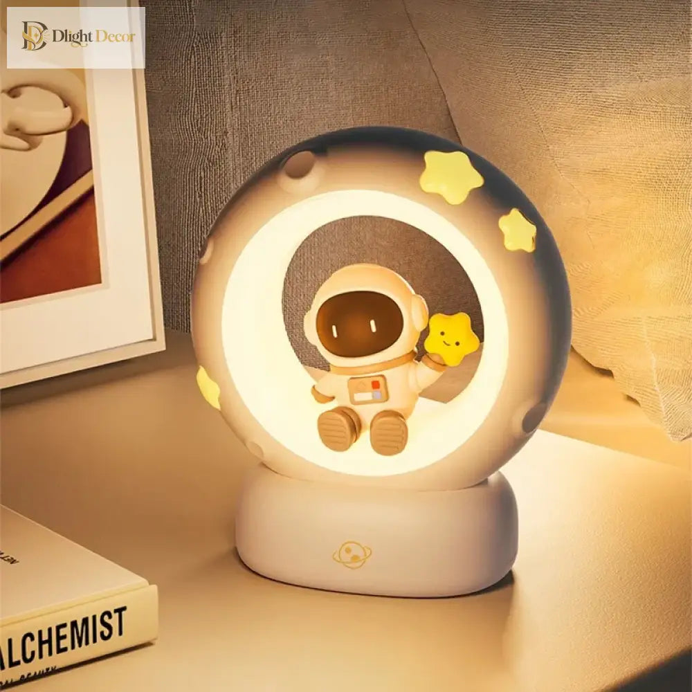 Lumibubs Panda Astronaut Night Light, 3-Level Dimmable USB Rechargeable Kids Bedside Lamp - Night Light