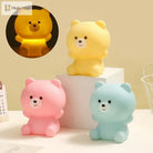 Lumibubs Pastel Bear Vinyl Night Light, Tap Control Colour Changing LED Lamp for Kids - Night Light