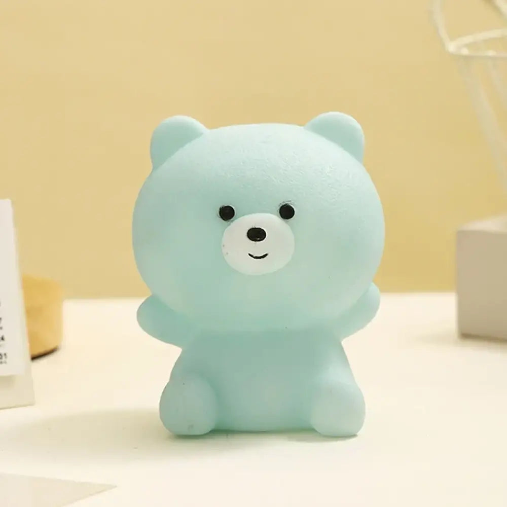 Lumibubs Pastel Bear Vinyl Night Light, Tap Control Colour Changing LED Lamp for Kids - Blue - Night Light
