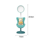 Lumibubs Reading Bear Desk Lamp, 3-Level Dimming Study Light with Phone Holder for Kids - Blue - Night Light