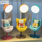 Lumibubs Reading Bear Desk Lamp, 3-Level Dimming Study Light with Phone Holder for Kids - Night Light